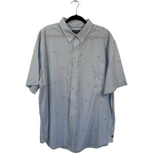 Mens 2XB Chaps Short Sleeve Button Down Shirt - Limes